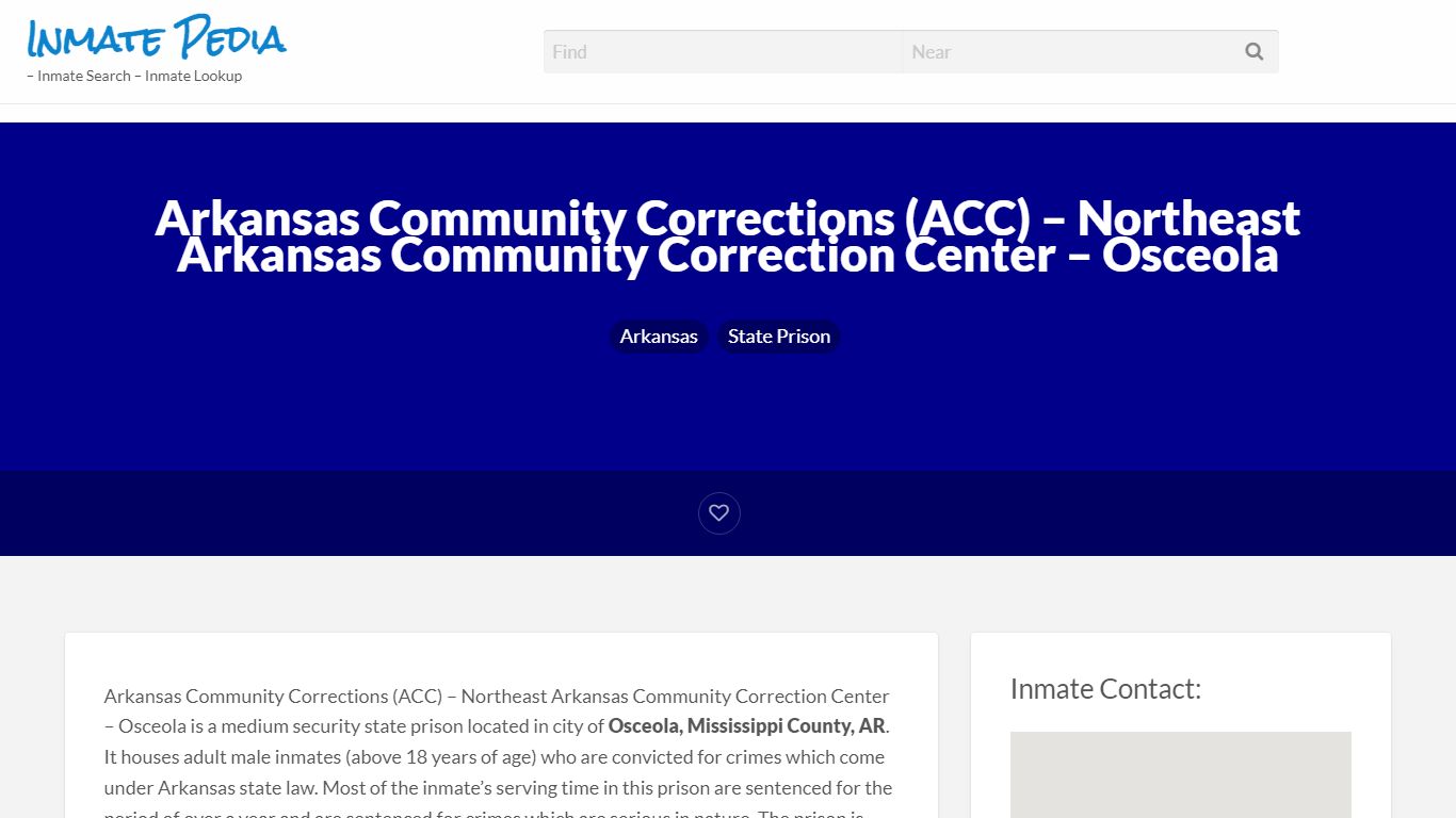 Arkansas Community Corrections (ACC) - Inmate Search